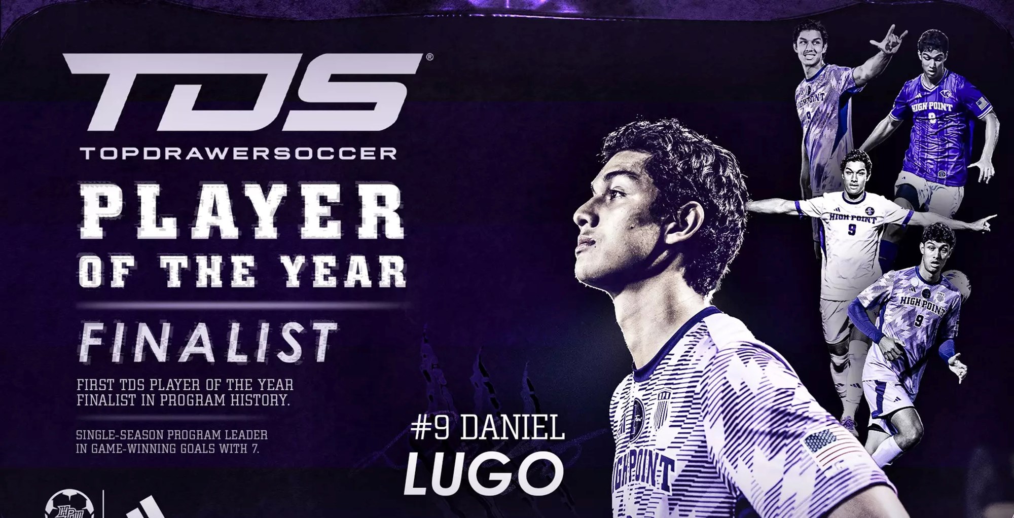 High Point's Daniel Lugo Named TopDrawerSoccer.com Player of the Year Finalist