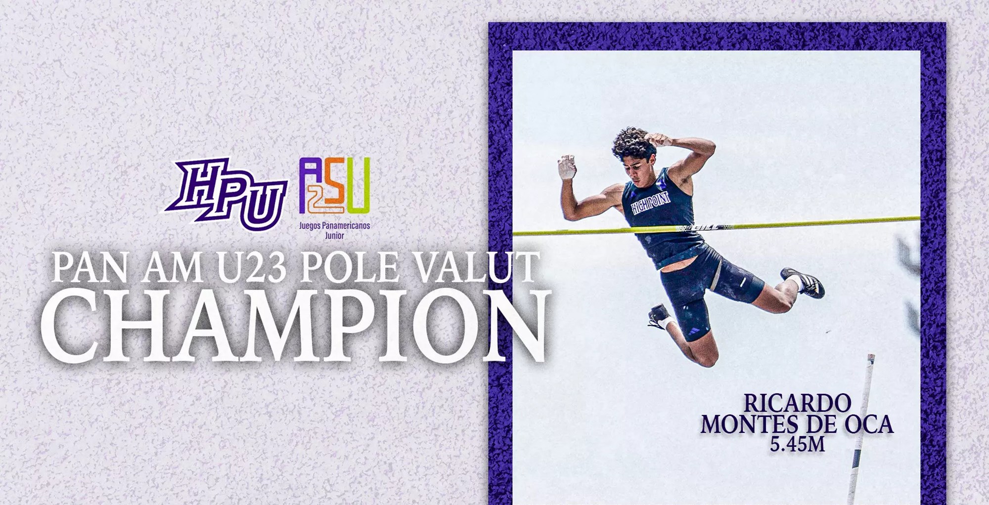 High Point's Ricardo Montes de Oca Breaks Pan Am U23 Record for Gold